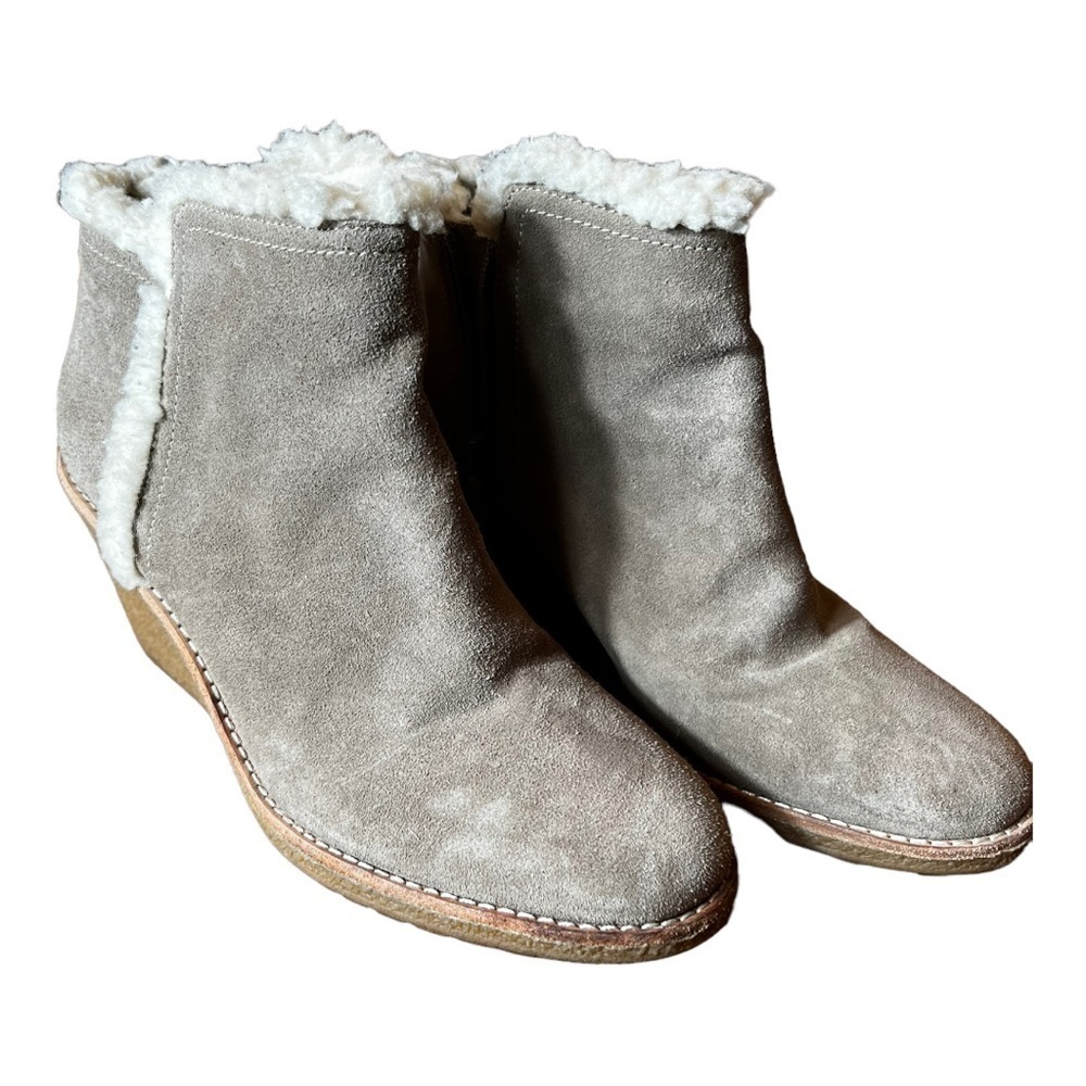 Cole Haan | Waterproof Wedge Booties Taupe | sz 9B